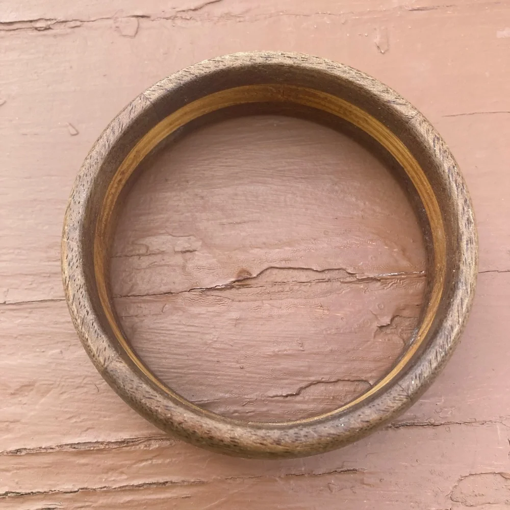 Wooden bangle bracelet